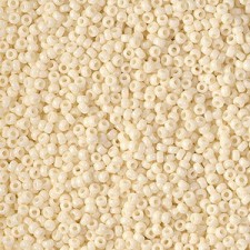 Miyuki rocailles Perlen 15/0 - Opaque ivory 15-491